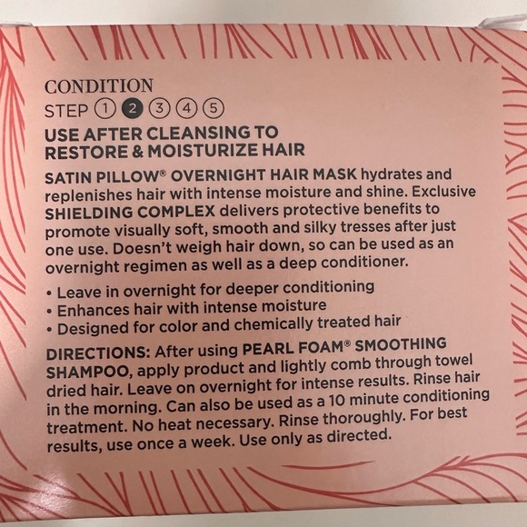 Satin Pillow™ Overnight Hair Mask, 10 oz. brand new in box. 1 for$25, 2 for $40. - Picture 3 of 4